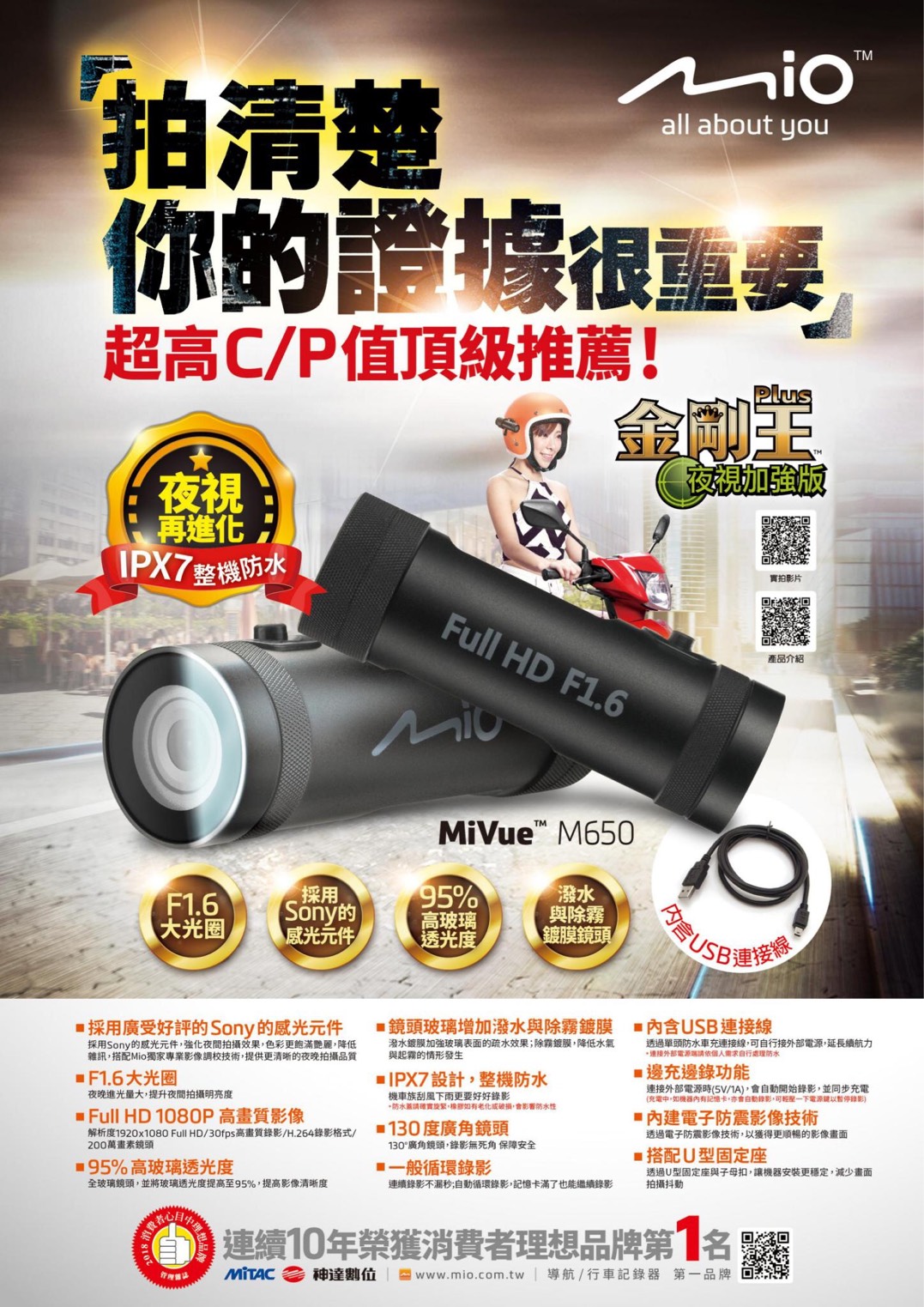 Mio M650 金剛王Plus