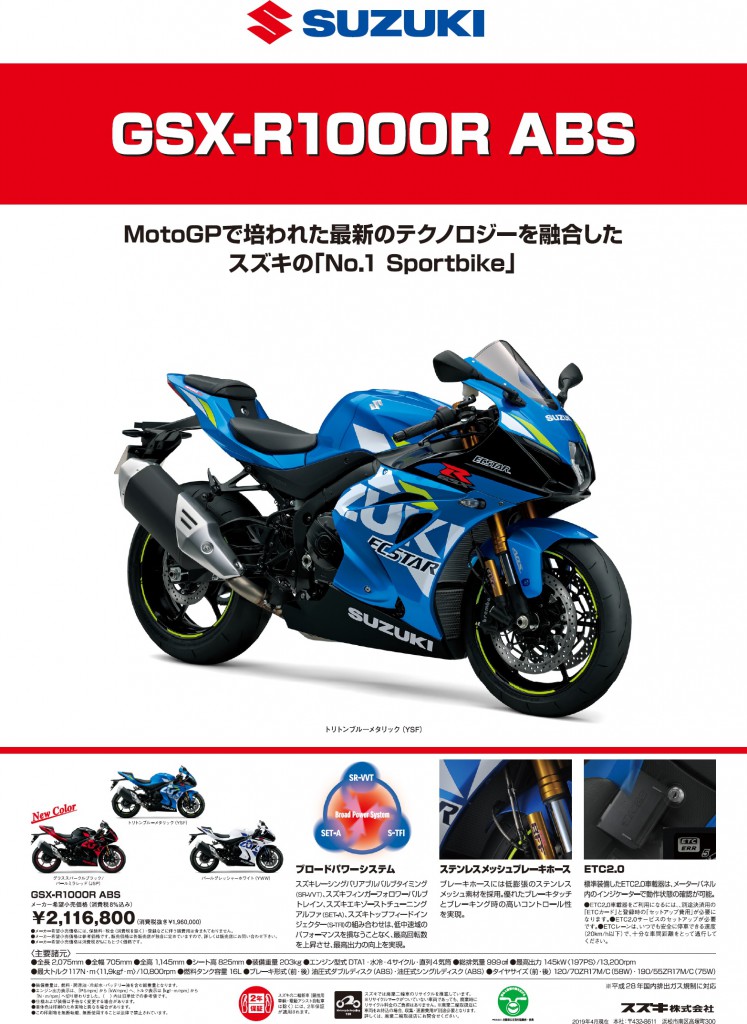 Suzuki GSX-R1000R / GSX-R1000 2019